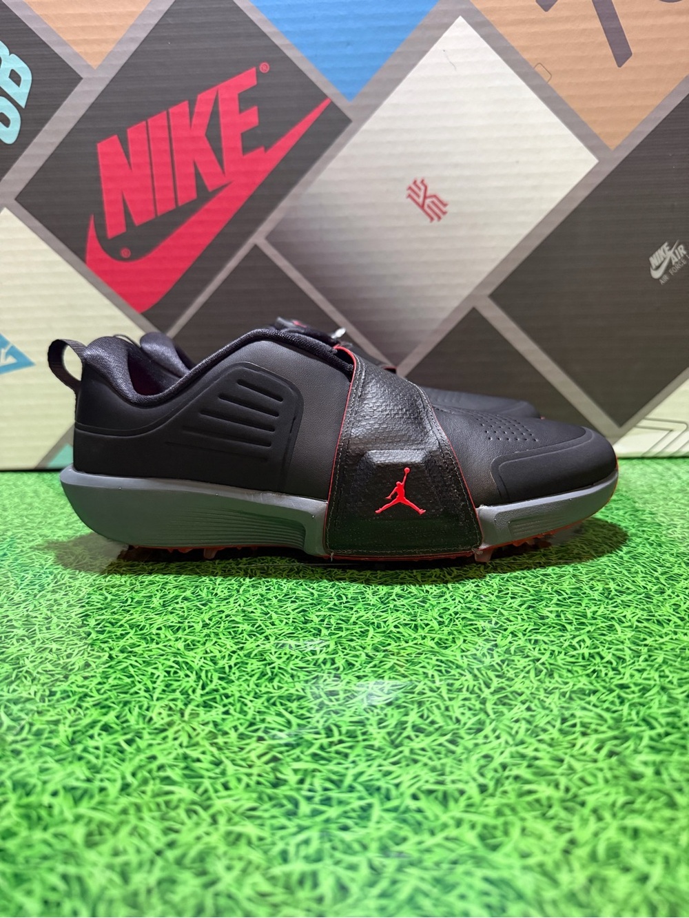 Air Jordan Rev Golf Shoes Black Grey Infrared 23 FV6338-001 Men's Size 7.5 NEW
